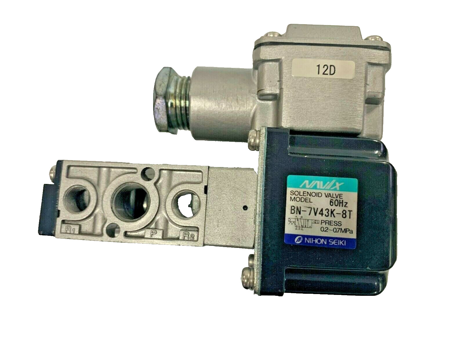 Niscon NIHON SEIKI BN-7V43K-8T 5/2-Way 1/4″ Air Solenoid Valve AC 110V / 60 Hz