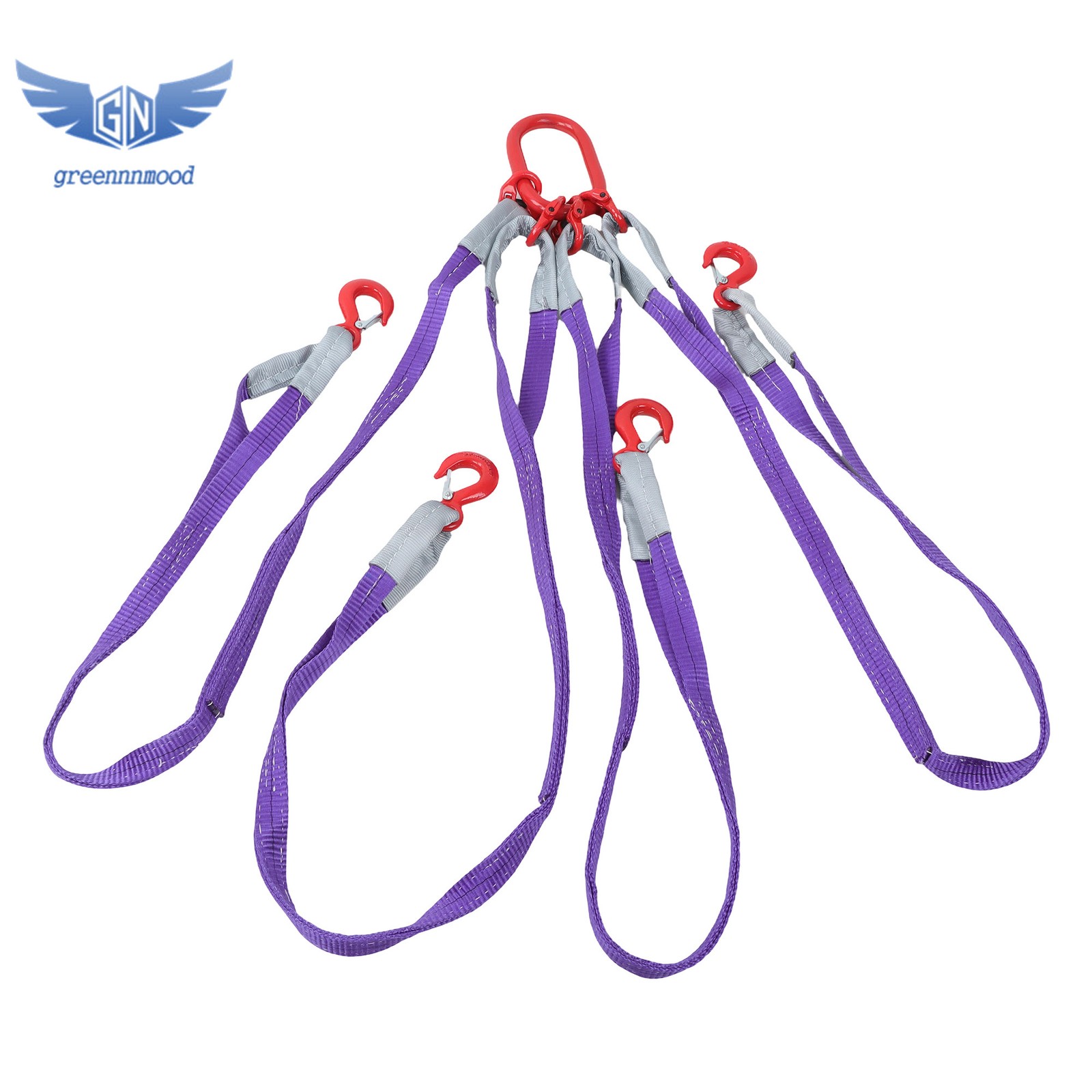 5ft 6610lbs Chain Sling for Lifting with G80 Alloy Steel Four Legs Grab Hook