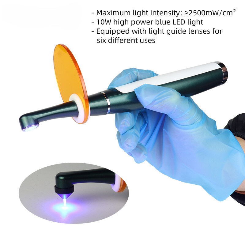 Dental Wireless LED Cure Curing Light Lamp 2500mw/c㎡ 1 Second Resin Cure Lamp