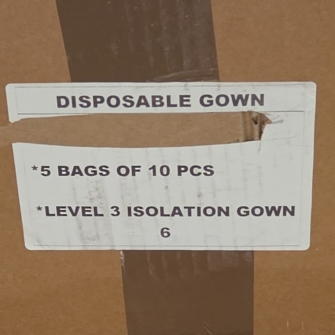 Disposable Level 3 Isolation Gown 50 Pack (5×10) for Dental Lab & Cosmetology