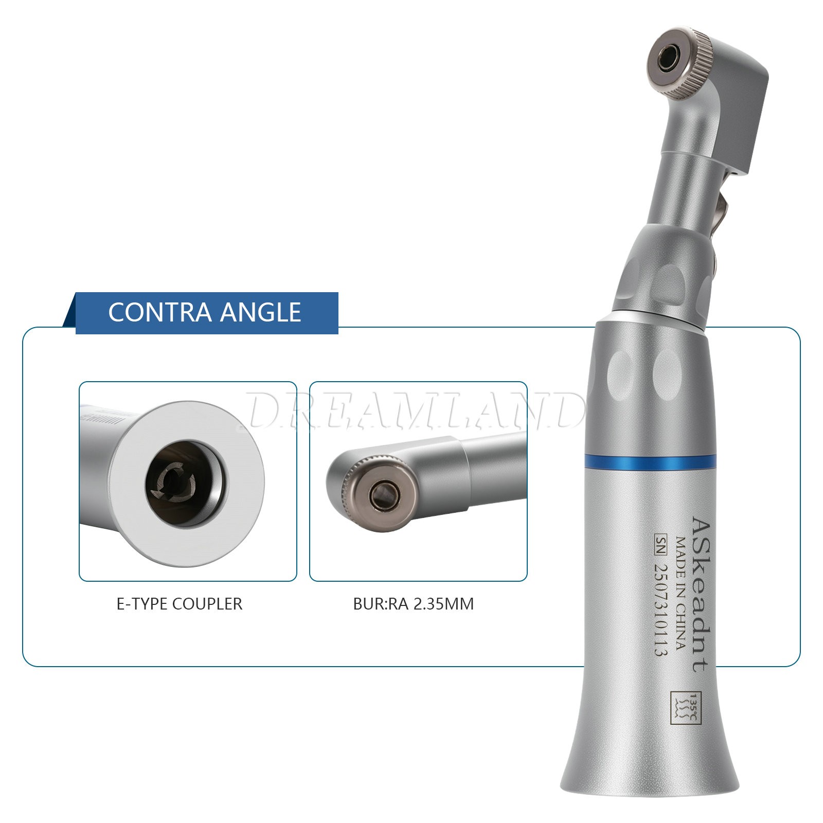 Dental Contra angle Handpiece Latch E type Slow low speed Fit NSK Motor YPWJ
