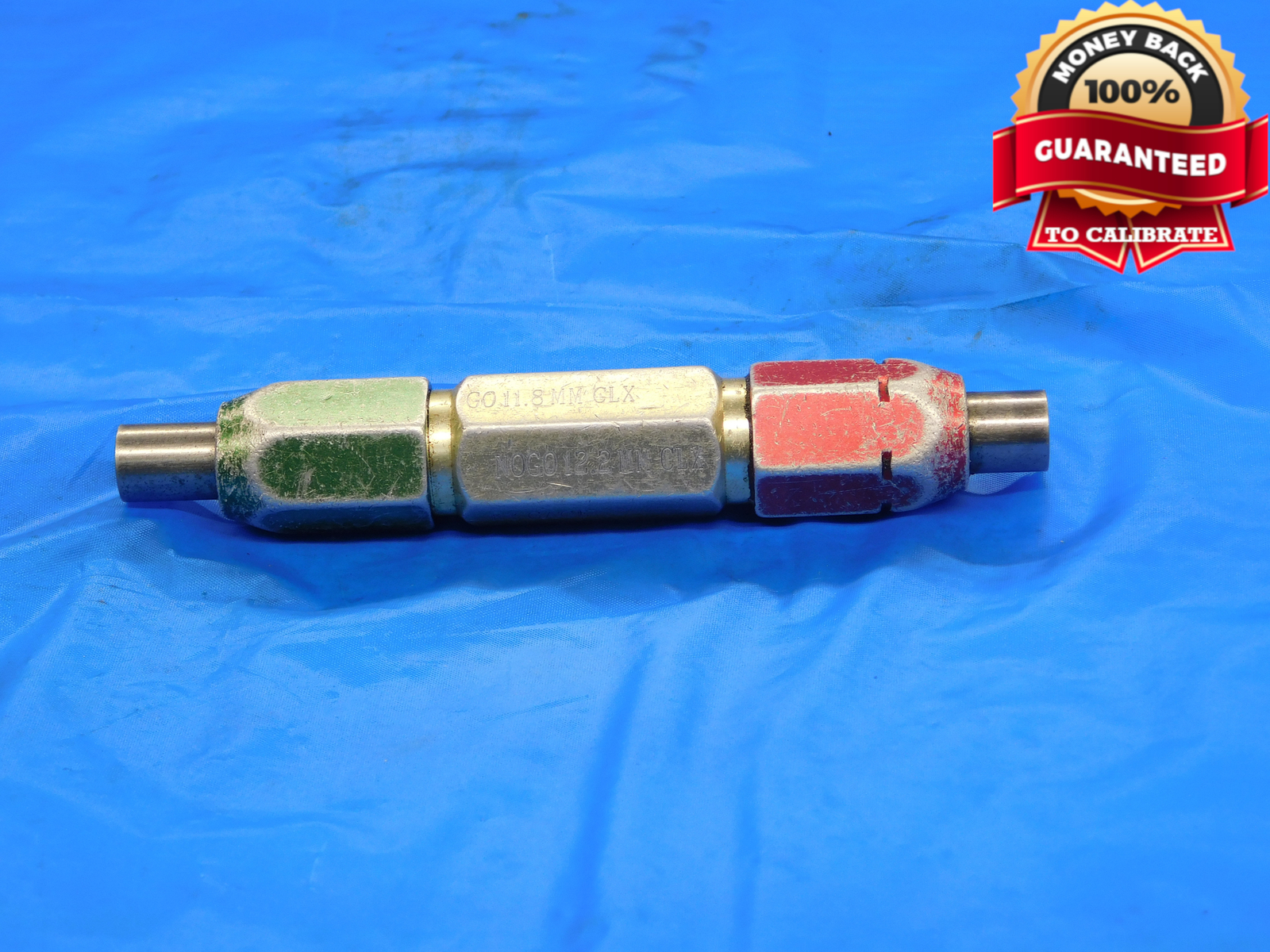 11.800 & 12.200 CL X mm PIN PLUG GAGE GO NO GO 12.000 -.200 12 .4646 11.80 12.20