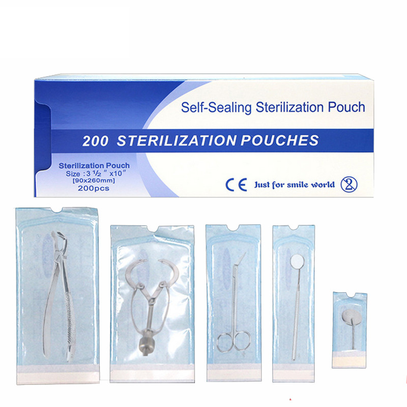 200pcs/box Dental Self-sealing Sterilization Bag Self-adhesive Disinfection Bag