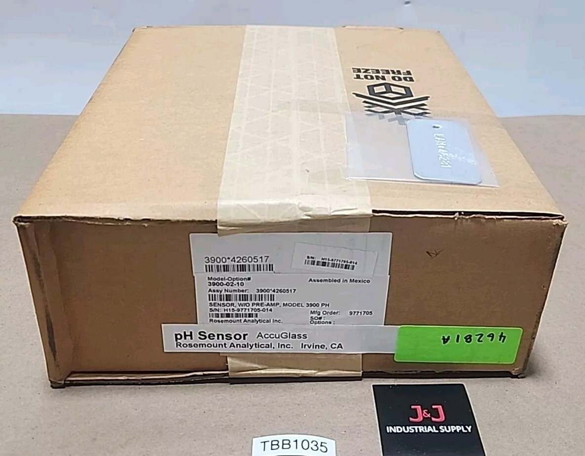 *NEW FACTORY SEALED* Emerson Rosemount 3900-02-10 Ph Sensor Accuglass + Warranty