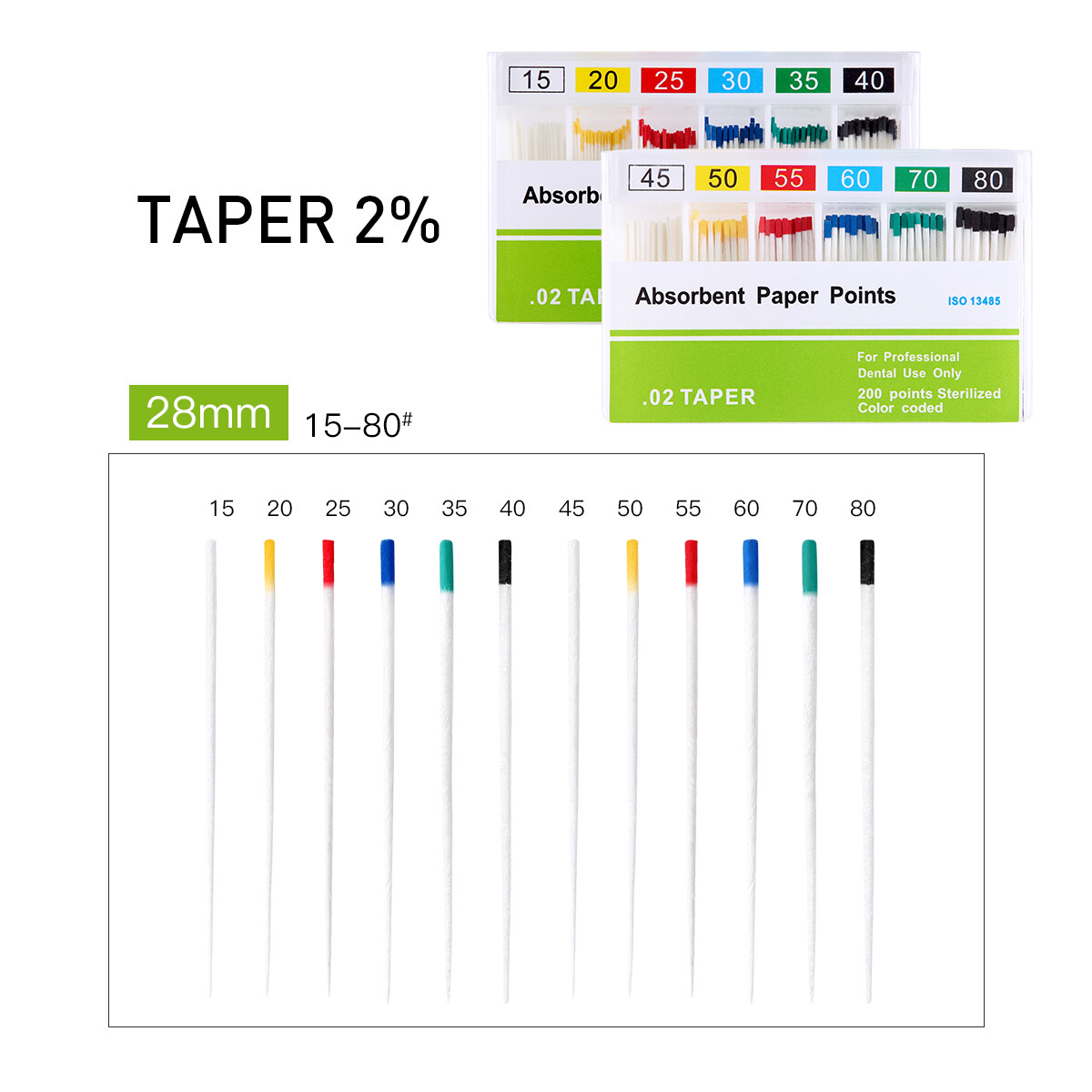 Dental Eododontic Absorbent Paper Points/Gutta Percha Points For Endo Root Canal