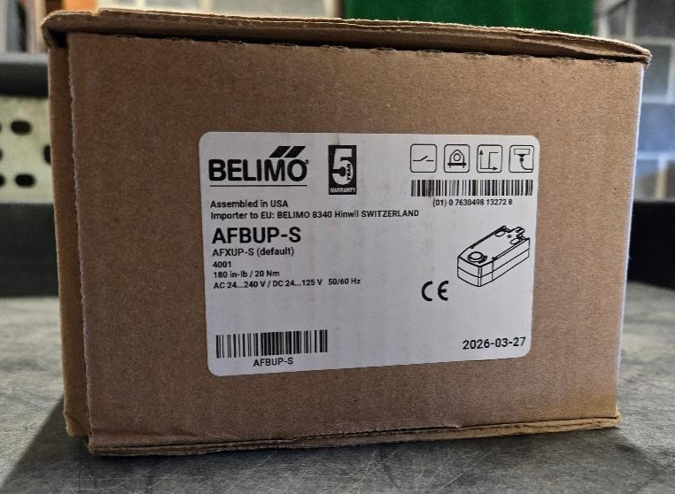 *NEW 2026 DATE CODE* BELIMO AFBUP-S 180 in-lb Universal Power Actuator w/ Switch