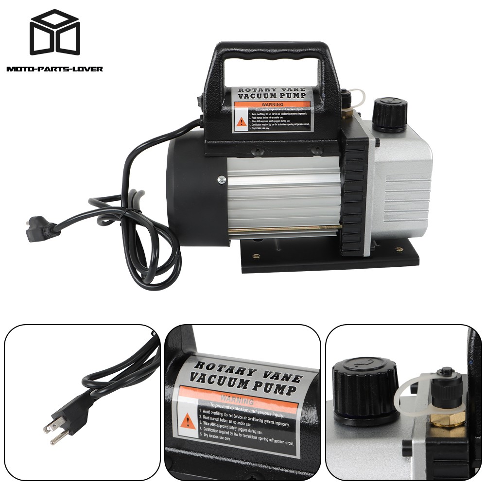 3 CFM 110V / 60HZ AC Manifold Gauge Set Air Vacuum Pump HVAC & R134A Kit