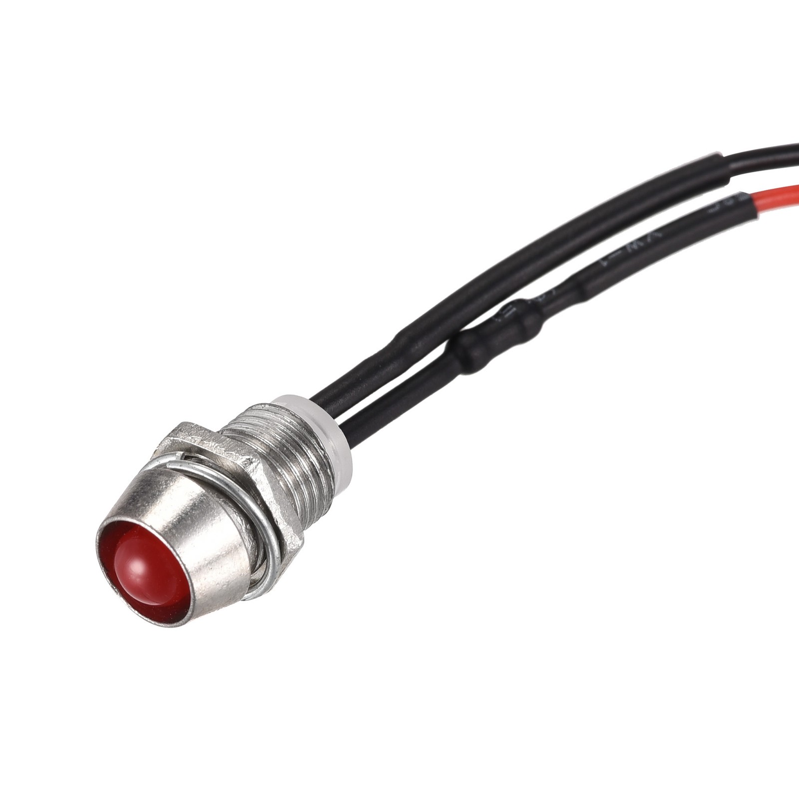 10 Pcs AC/DC 24V LED Indicator Light Car Boat Metal Shell 8mm Panel Mount