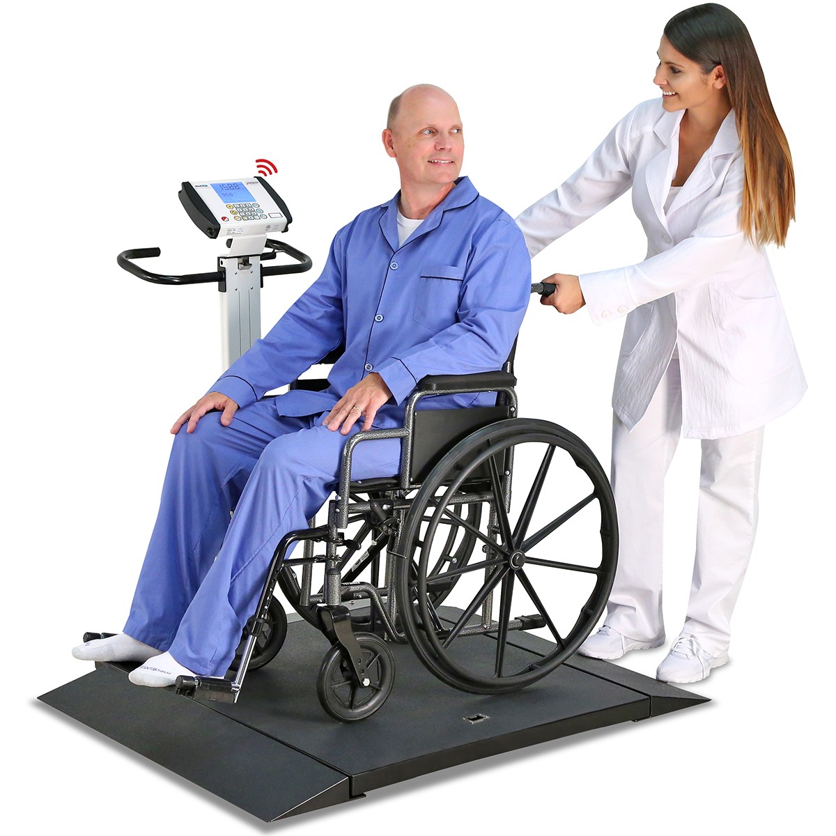 Detecto 6550-C Portable Wheelchair Scale 1,000 lb x 0.2 lb, BMI, RS232, Wifi