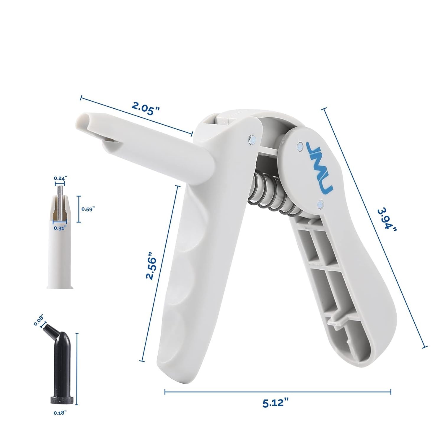 Ergonomic 10 Pack Dental Composite Dispenser Guns with 50 Unidose Tips Included
