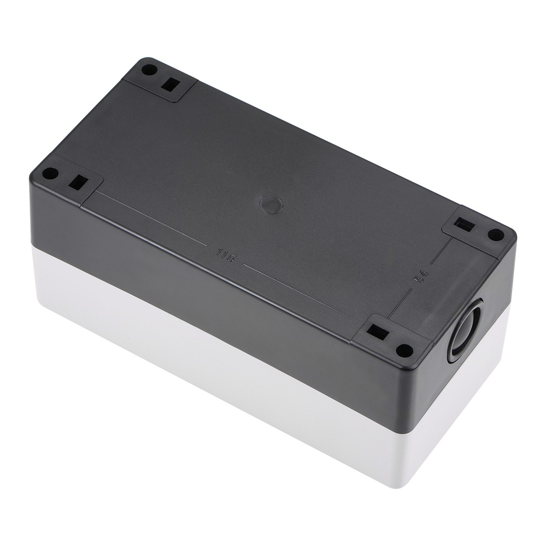 Push Button Switch Control Station Box 22mm 3 Holes Black Light Gray