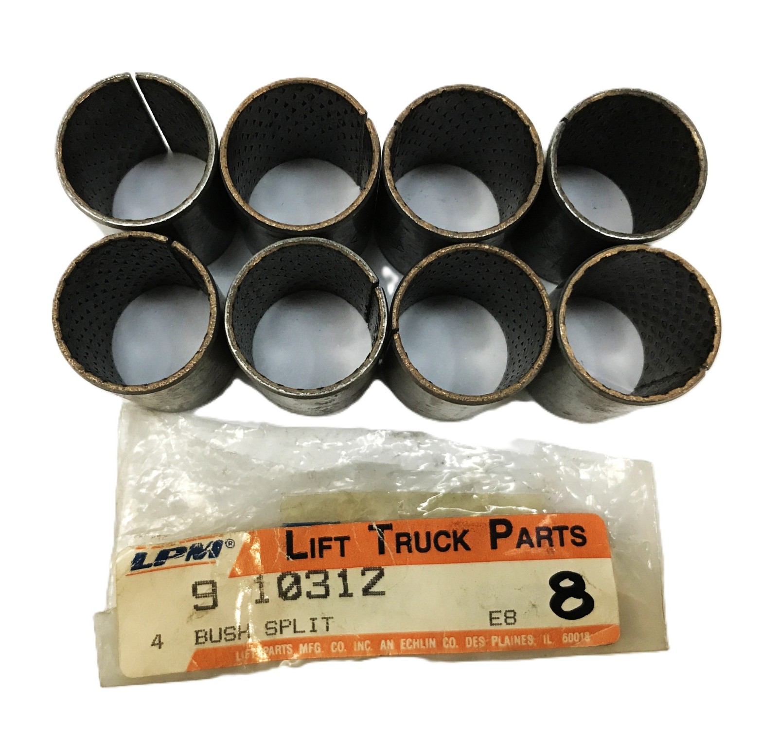LPM Forklift 1 inch x 1-3/8 inch Split Bushing 9-10312 [Lot of 8] NOS