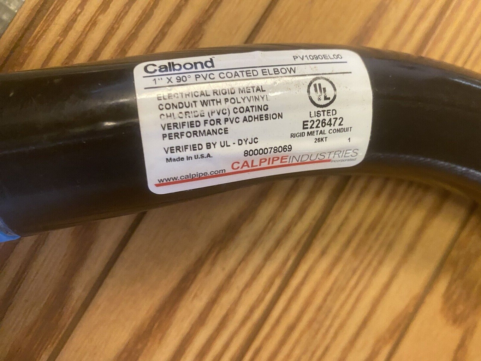 BRAND NEW CALBOND PV1090EL00 1″ X 90″ PVC COATED ELBOW MADE IN THE U.S.A.