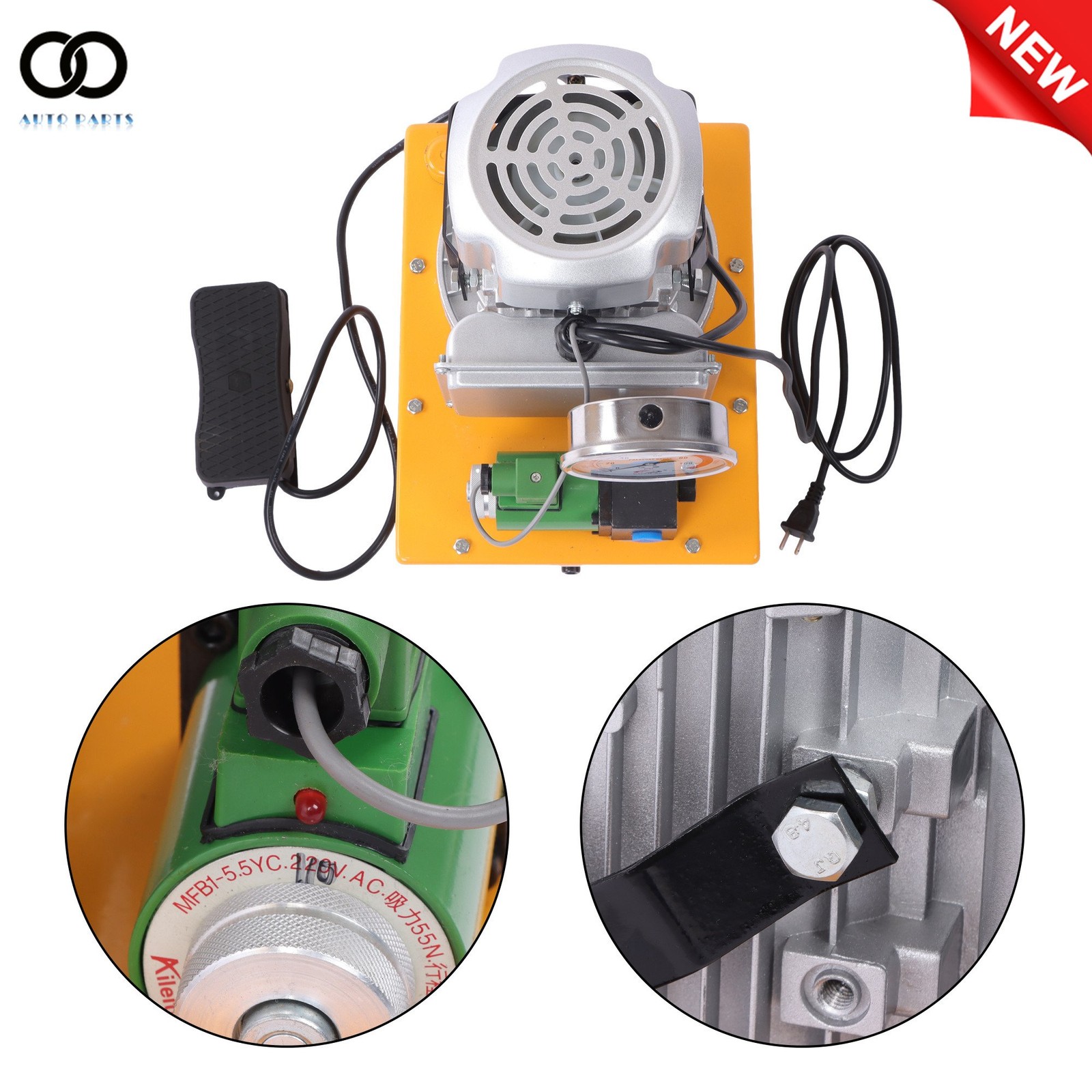 10000 PSI Electric Hydraulic Pump, 750W 110V 8L Capacity for Punching/Bending