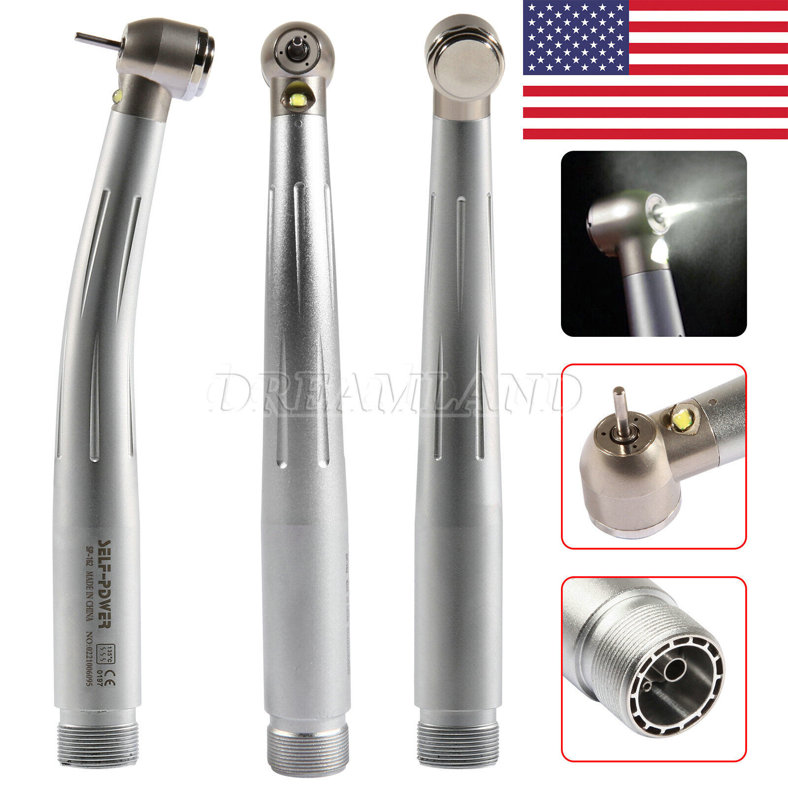 SELF-POWER Dental High Speed LED E-generator Handpiece 4HoleS 2Hole Turbine