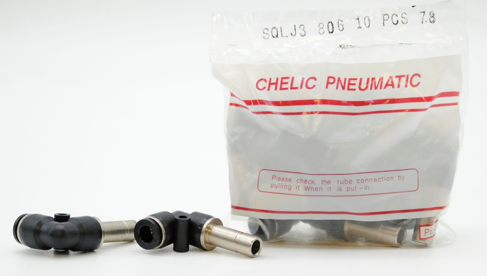 CHELIC SQLJ3 8-6 Plug-in 90° elbow push to connect Fitting (10 PCS PER BAG)