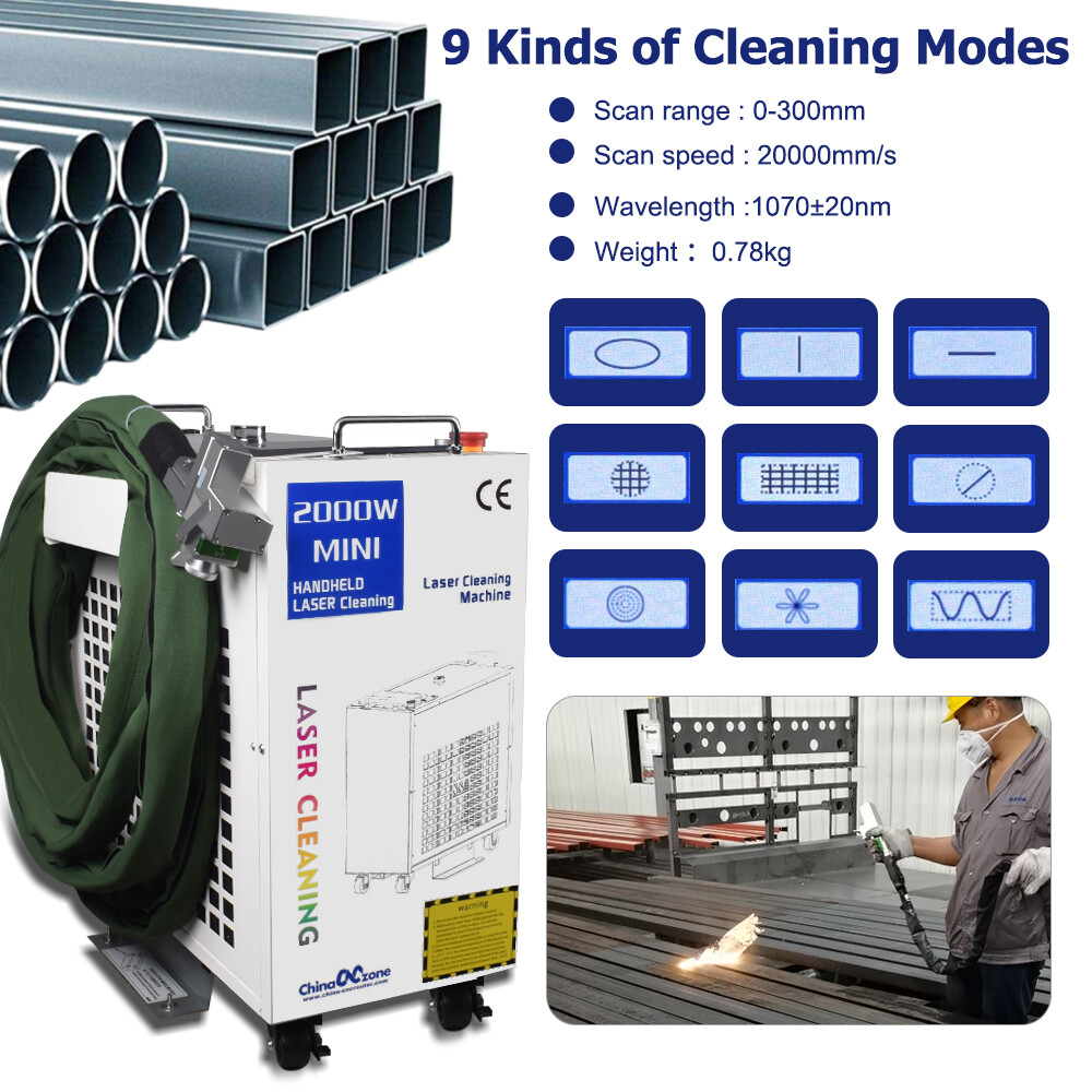 1500W Laser Rust Removal Laser Cleaning Machine Remove Oil Paint Industrie US