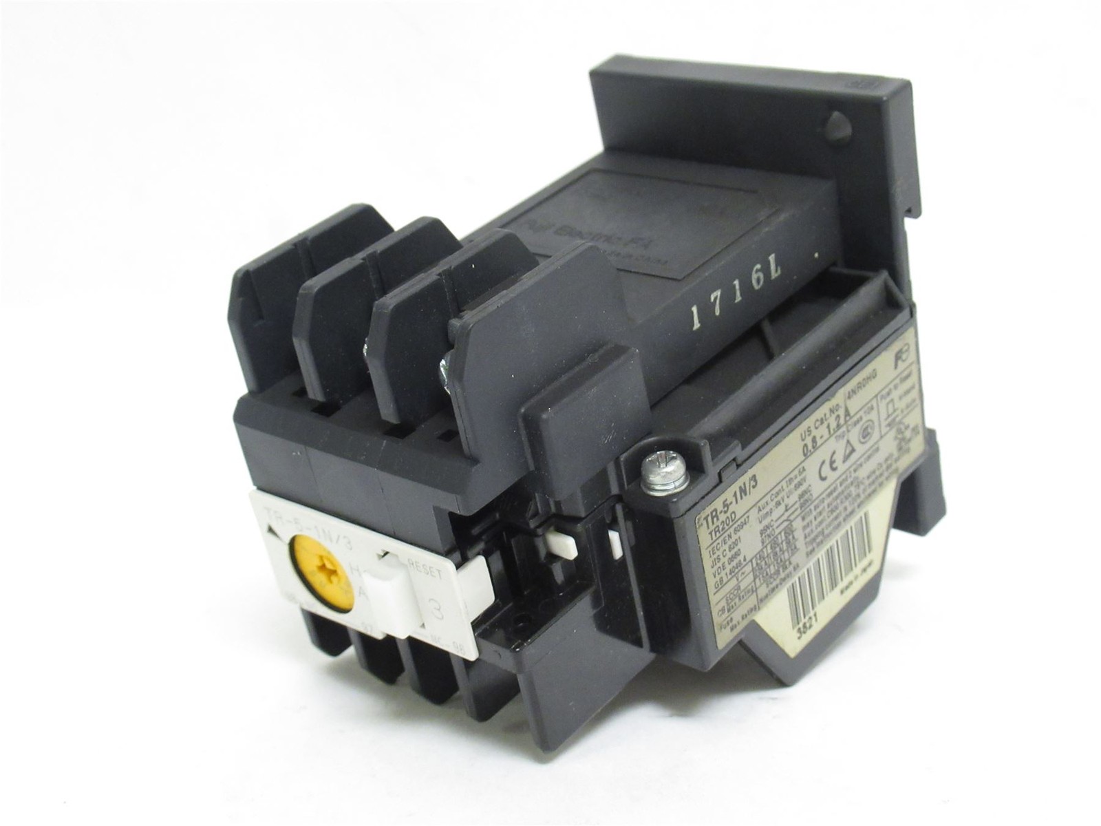 229815 New-No Box; Fuji TR-5-1N/3 Thermal Overload Relay; 0.8-1.2A; 600VAC