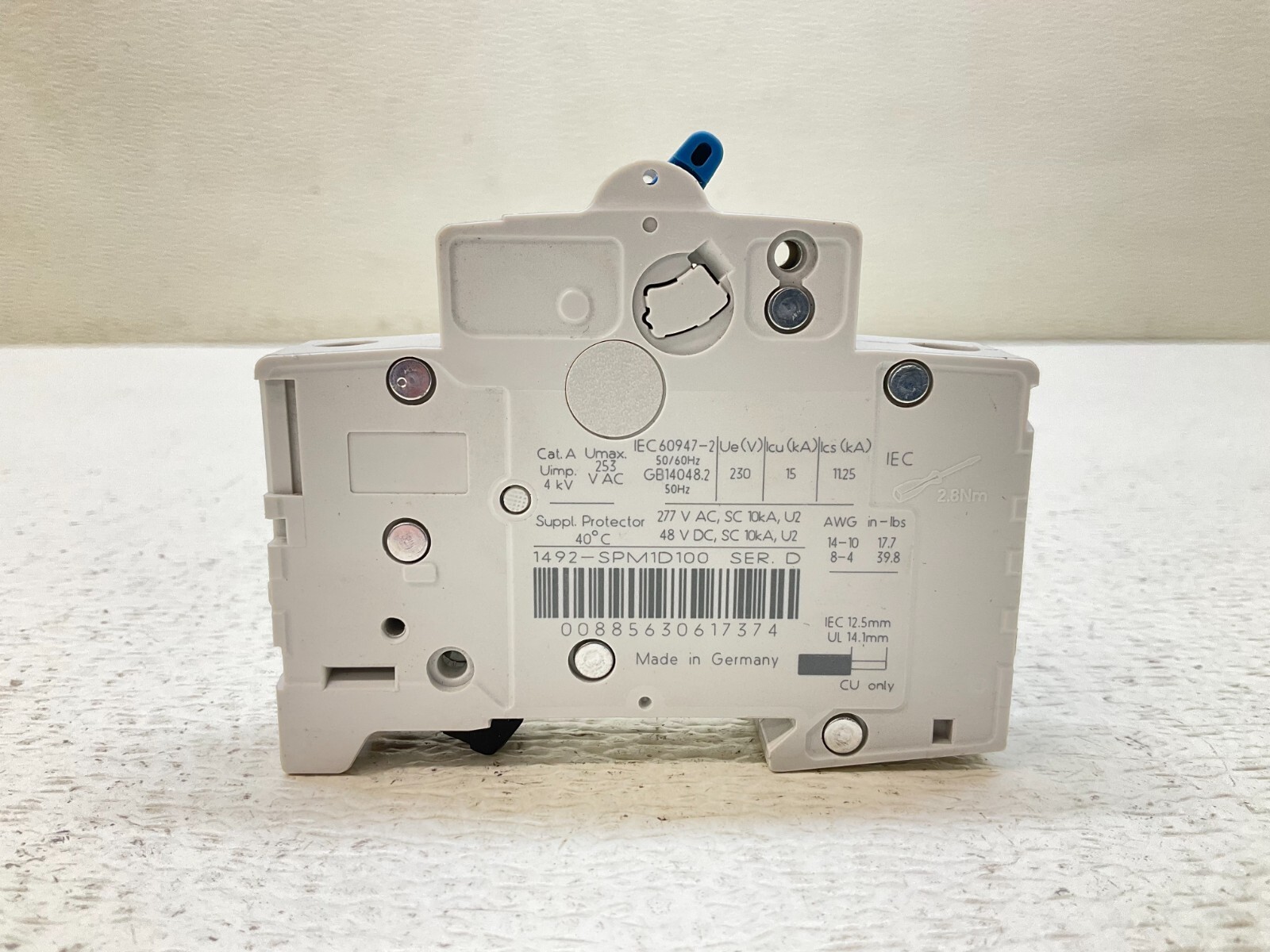 Allen Bradley 1492-SPM1D100 1 P 10 Amp Circuit Breaker Ser D 1492-SP D 10A (TSC)