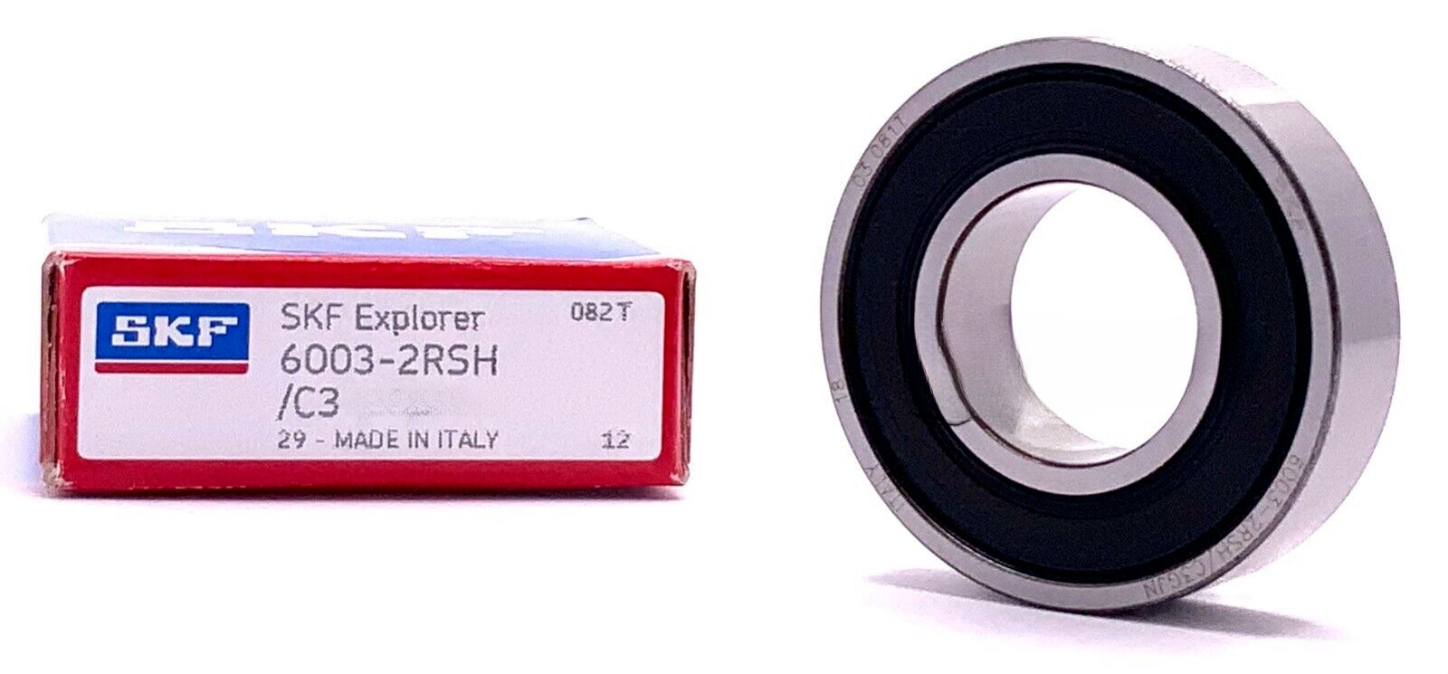 NEW SKF 6003 2RSH/C3 GJN BALL BEARING, RUBBER SEALED ,17x35x10mm