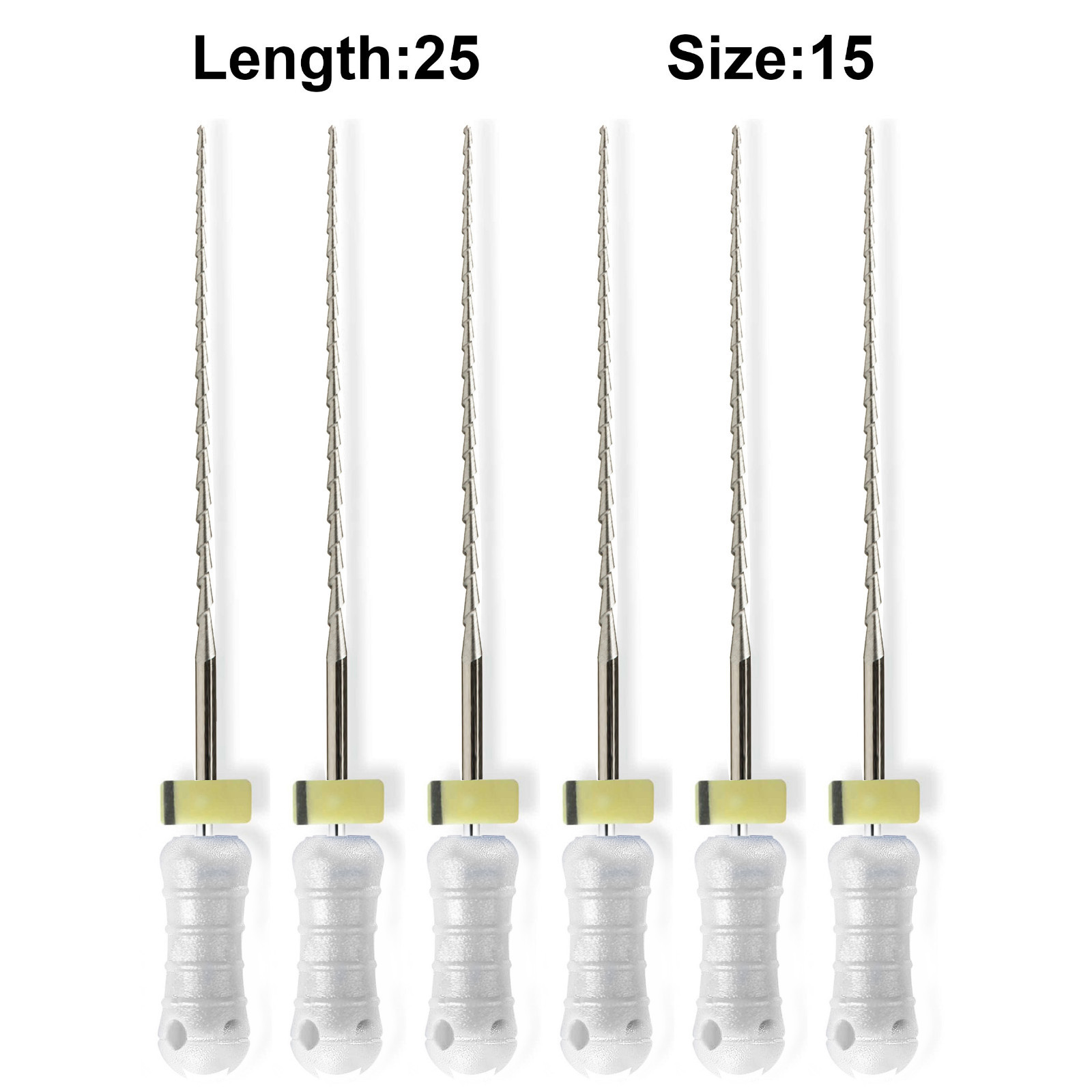 Sky Choice Hedstrom Files – 25 mm Length, Size 15 White w/Rubber Stopper 6/Pkg