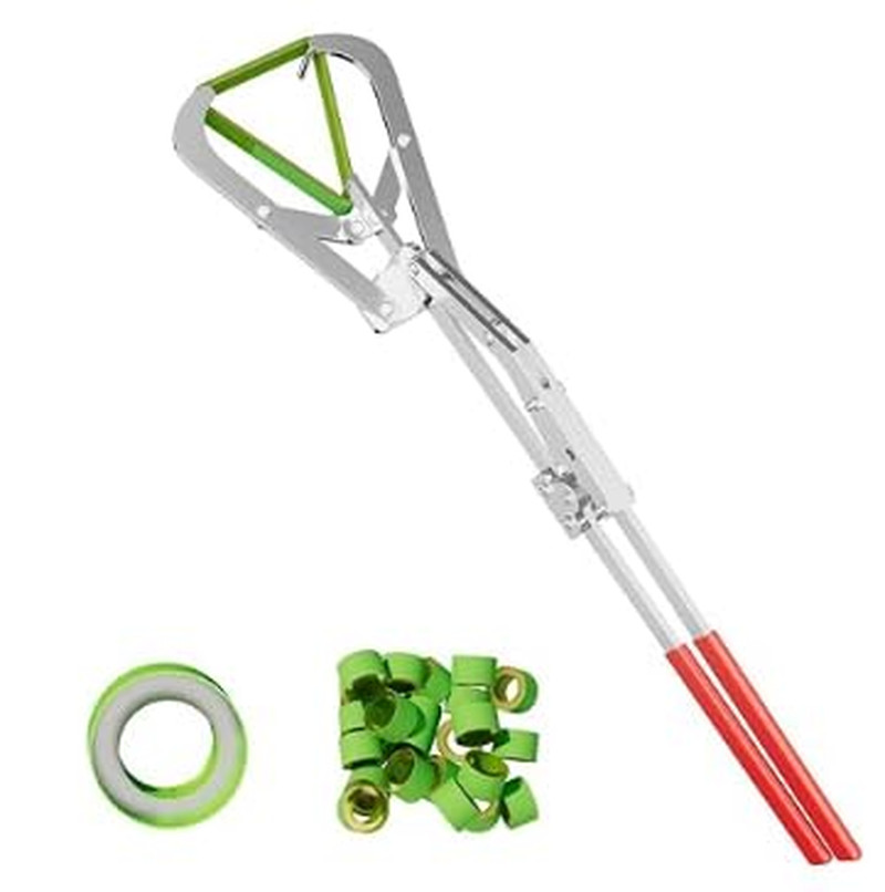 Extra Large Castration Banding Tool Cattle Goat Bander with 24 Castration Bands,