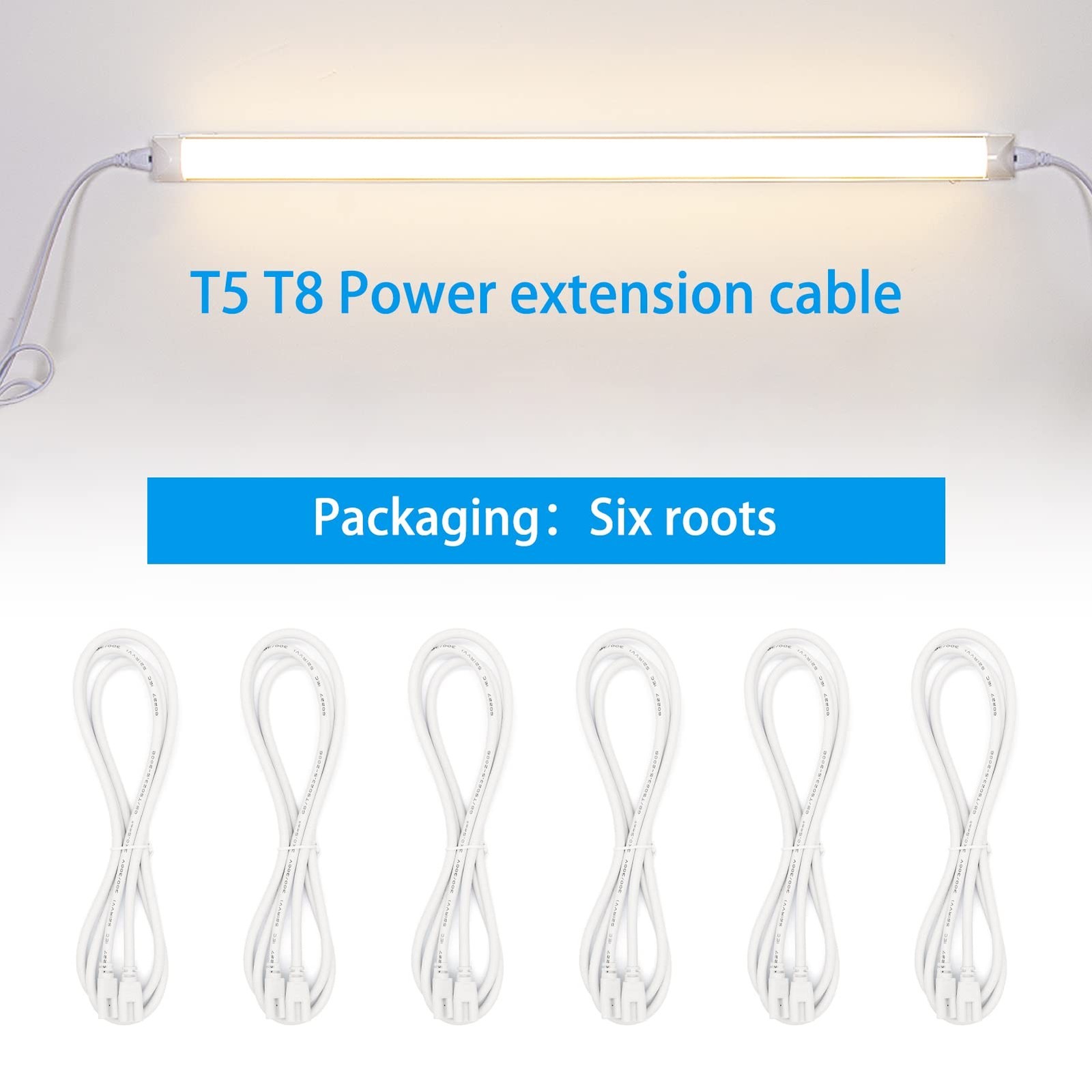 T5 T8 Double Ended 3 Pin Led Integral Tube Connectable Wire for Led Tube Ligh…