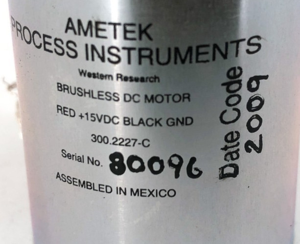 New Ametek 300.2227 Brushless DC Motor 15VDC 2 Wire Rev. C