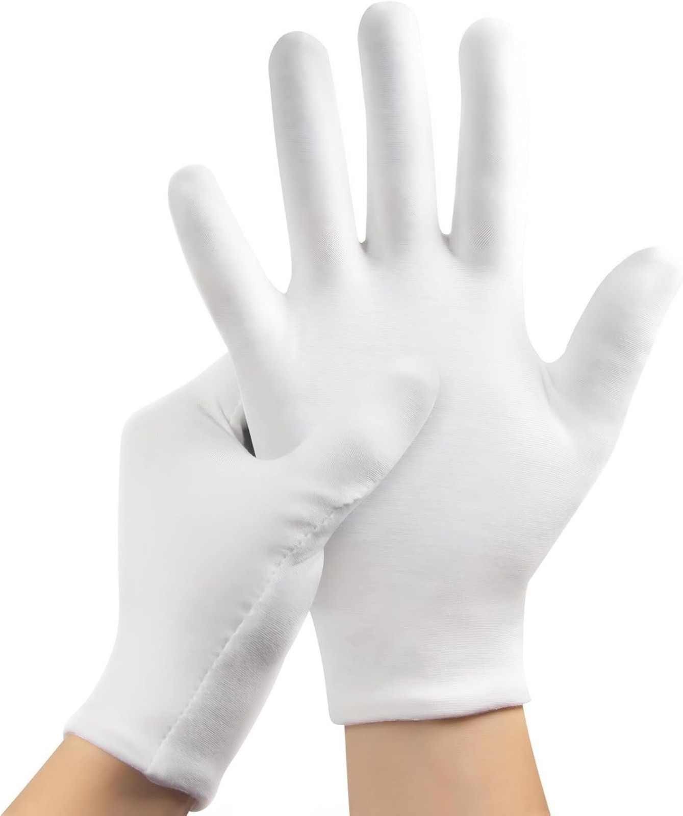 3 Pairs White Cotton Work Gloves PPE Inspection Moisturizing Eczema Men Women