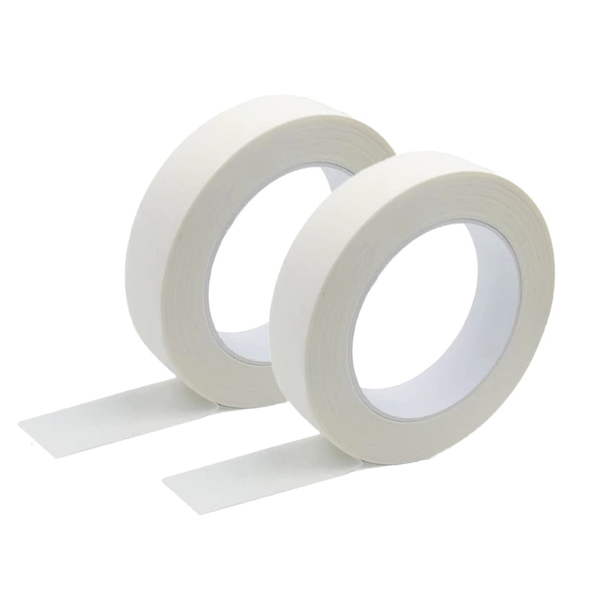 Beige White Masking Tape, 1 Inch x 55 Yards, 2 Rolls, Painters Tape for