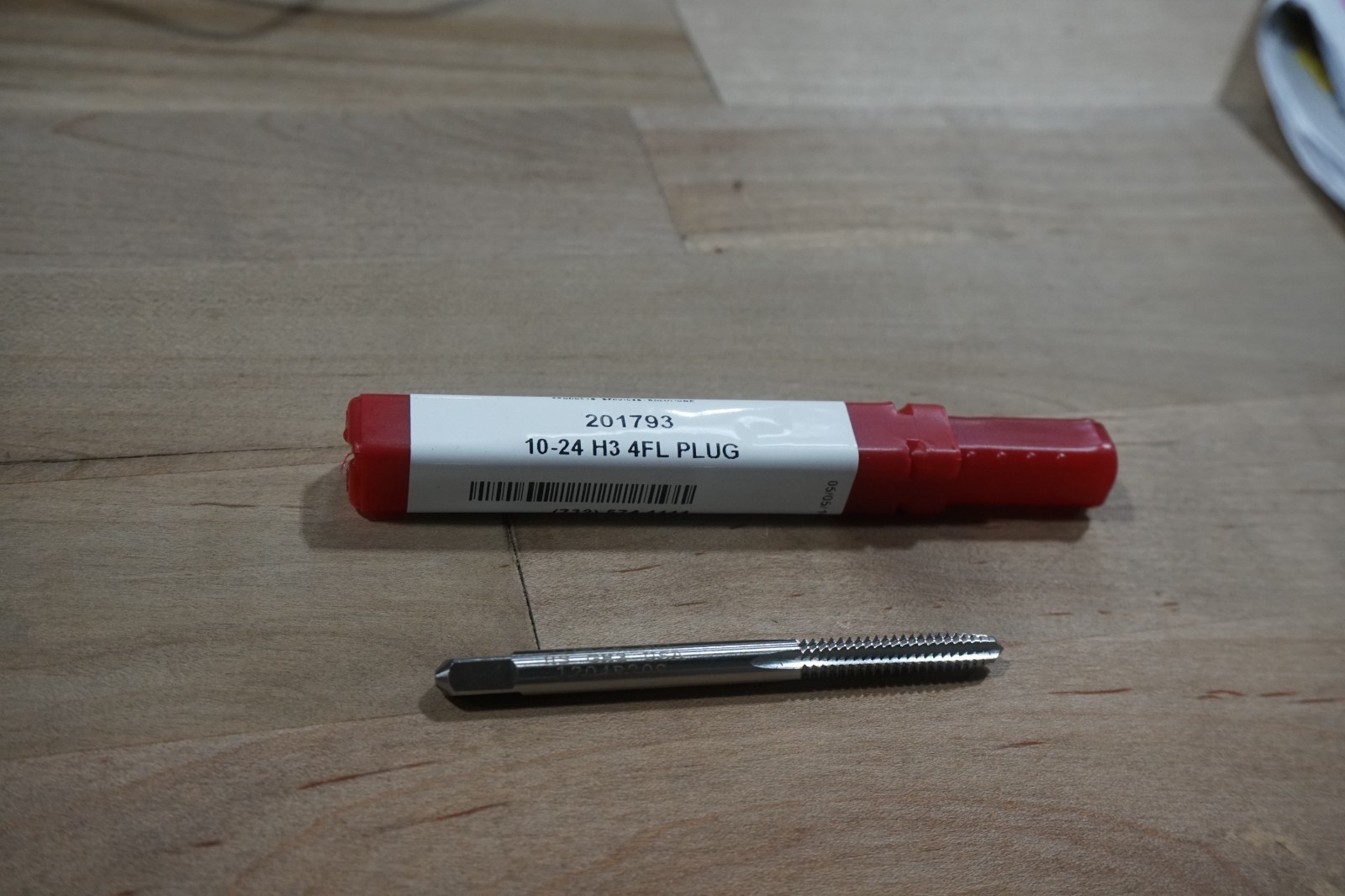 TITAN 725 10-24 H3 4-FLUTE PLUG HAND TAP, HSS, BF, FREE SHIPPING, 1 PIECE