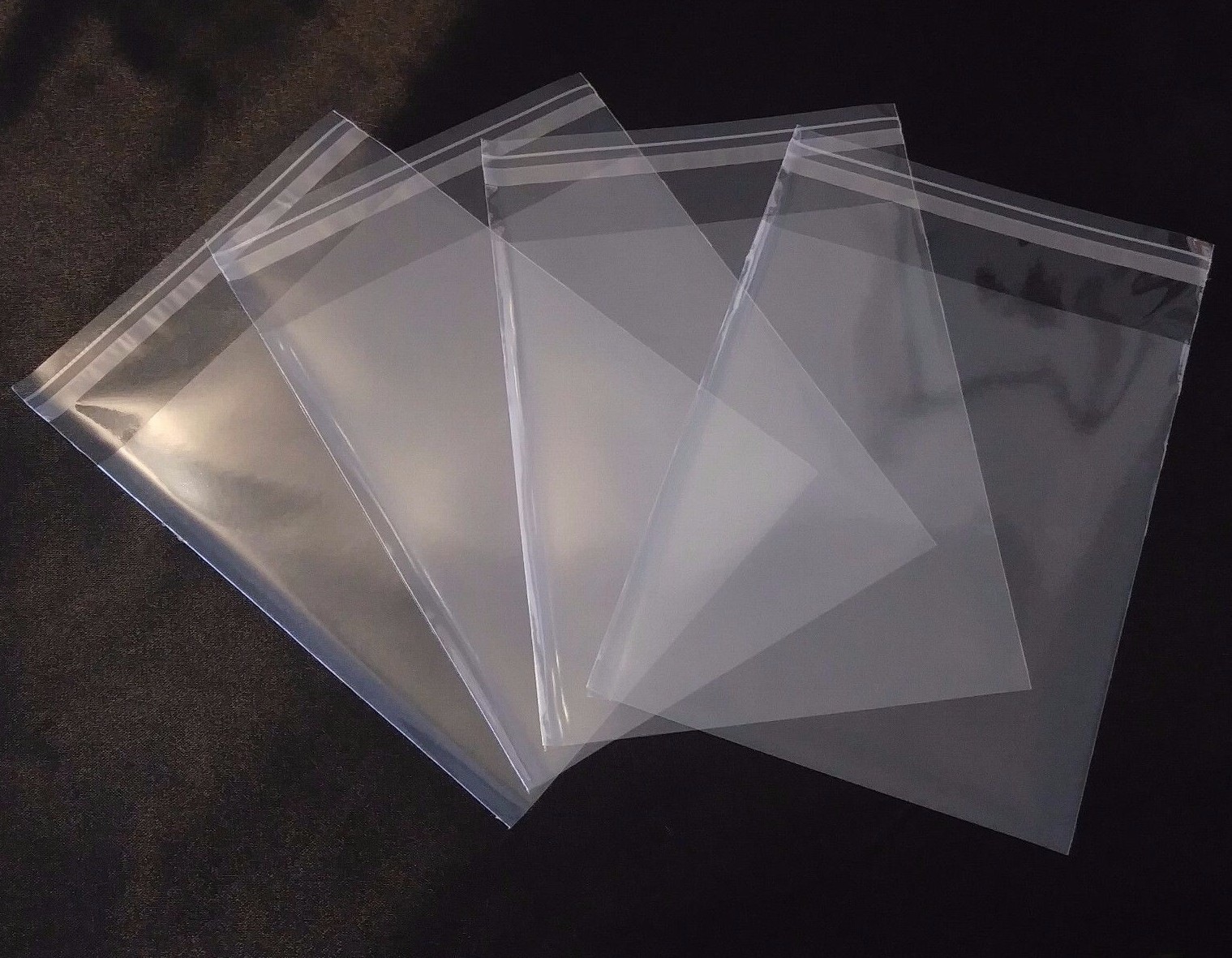 Clear Resealable Self-Adhesive Seal Cello Plastic bags 3 x 3 1.2Mil Polyvinyl