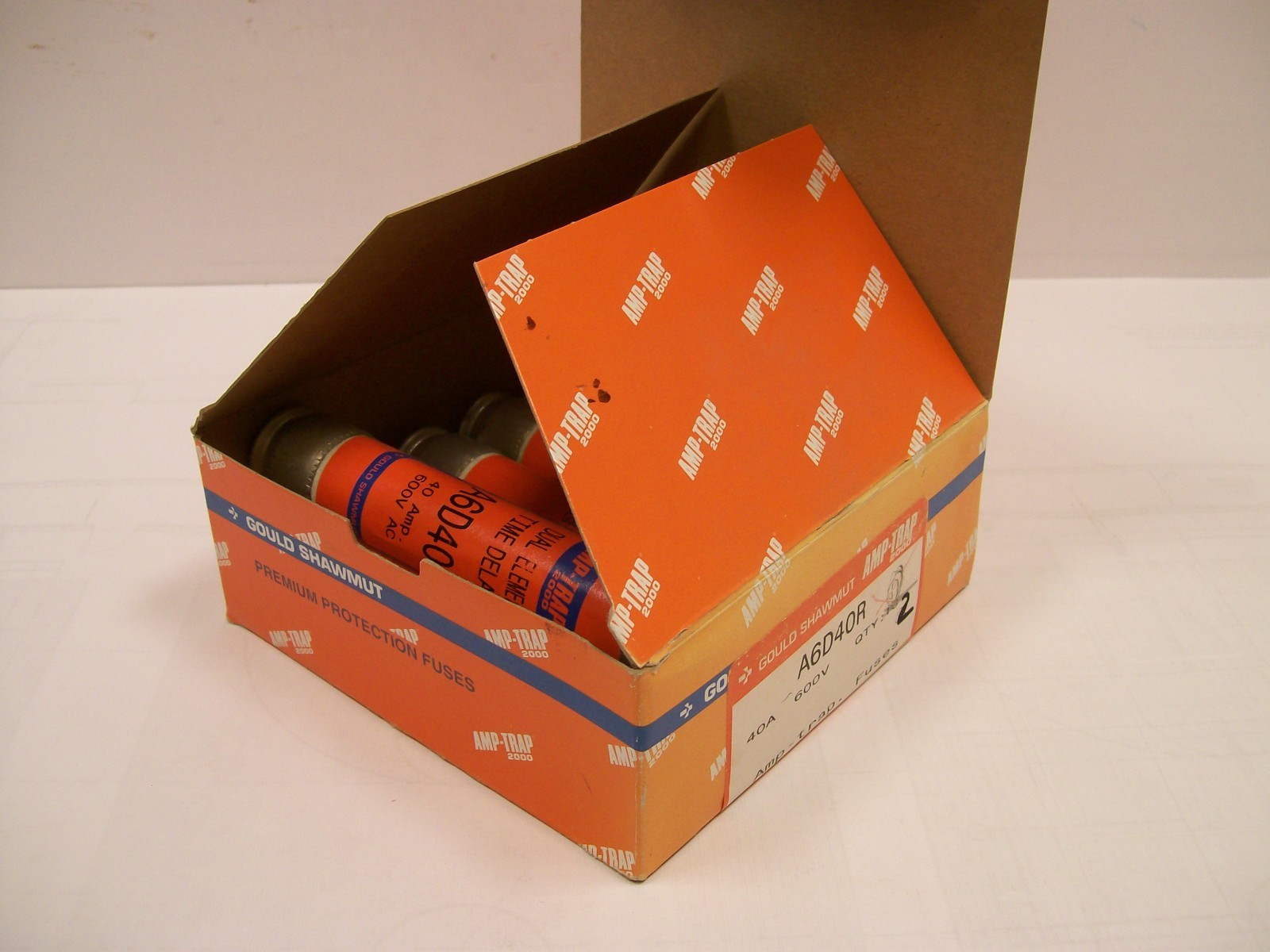 NEW NOS LOT OF 6 Gould Shawmut A6D40R 40A 600V AmpTrap Time Delay Fuse 50310da