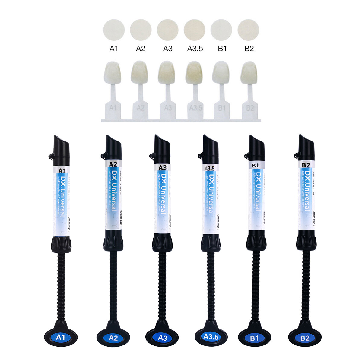 DENTEX Dental Universal Light Cure Composite Resin A1. A2. A3. A3.5 B1 B2 Sy