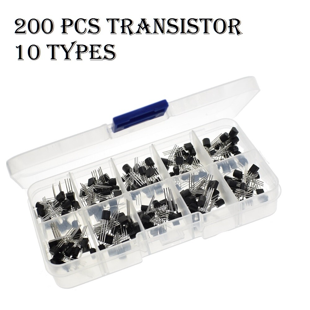 200pcs/Box Bipolar Junction Transistor BJT NPN PNP Assortment Kit 10 value Pack