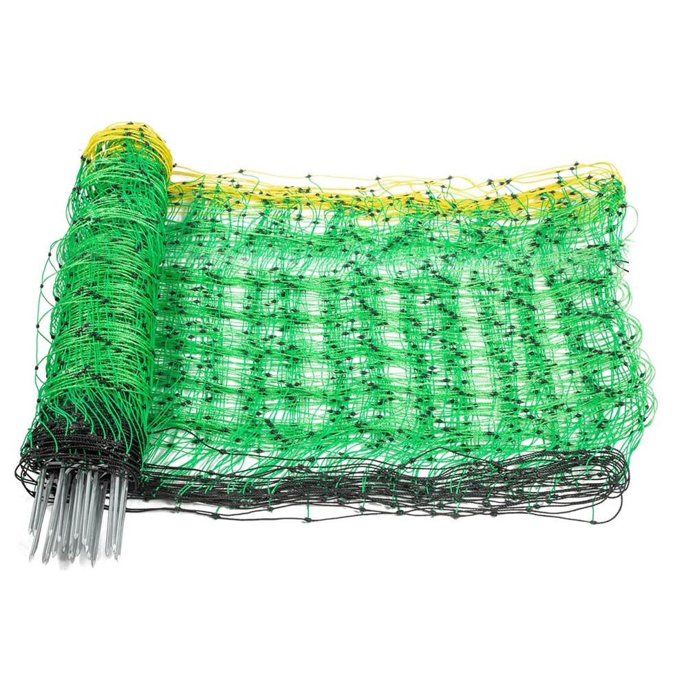 Electric Netting Fence Mesh Kit Deer Fencing 47″ H x 164′ L with Posts Spike