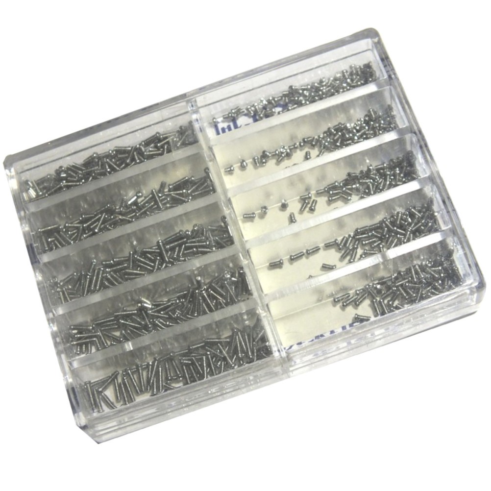670 Pcs Stainless Steel Clock Watch Screws Set 10 Sizes 1.6 mm To 6.0 mm