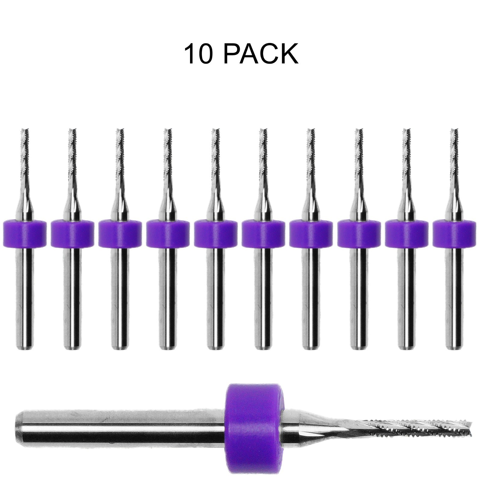 1/16 1.60mm PCB CNC Router Bits Chipbreaker Fish Tail 1/8 Shank 10 Pc Kyocera