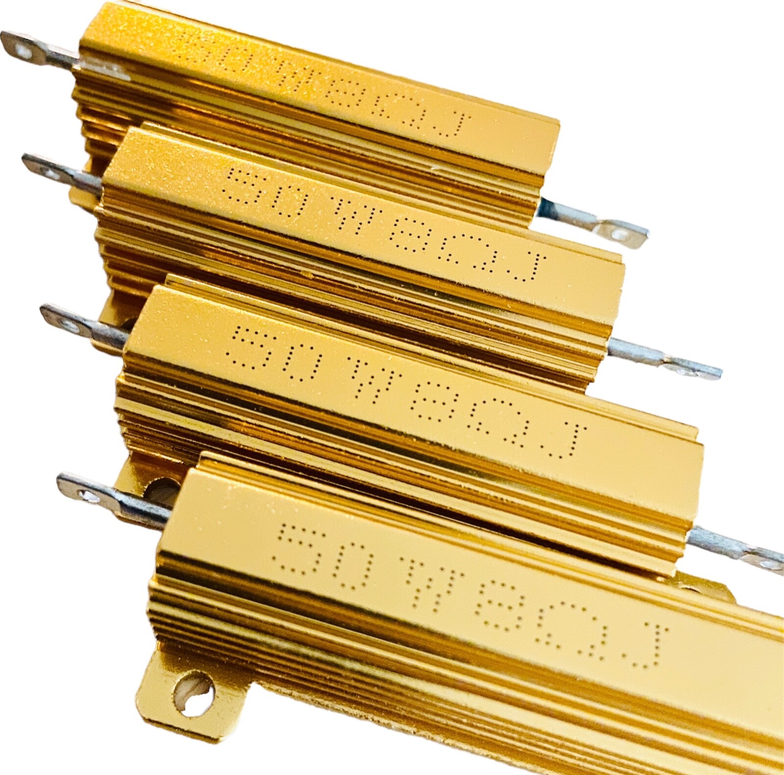 US Stock 4pcs 8 ohm 8 50W Watt Aluminum Housed Metal Case Wire Wound Resistors