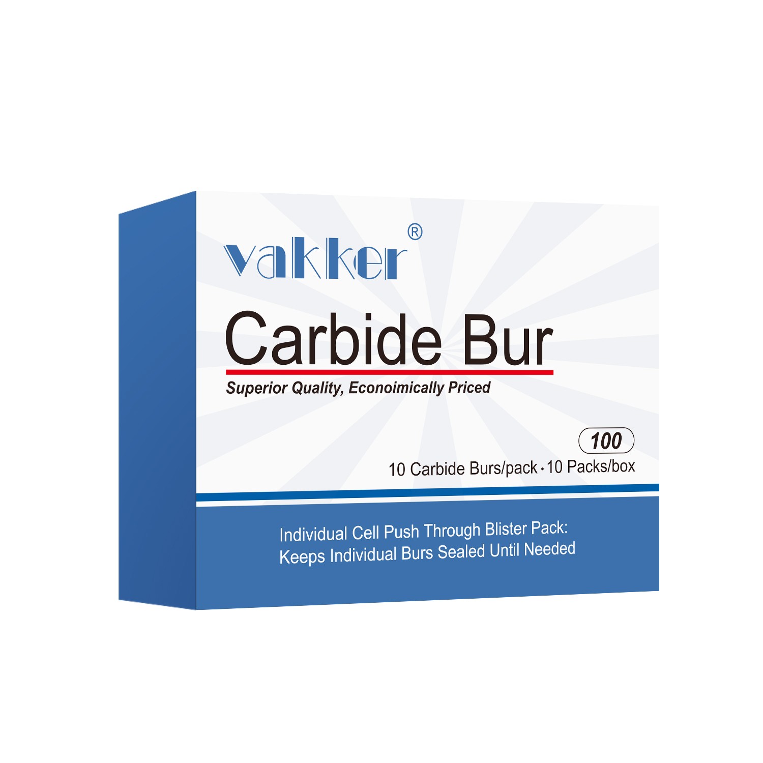 10-100pcs FG 56 Vakker Dental Carbide Burs Straight Fissure Burs High Speed