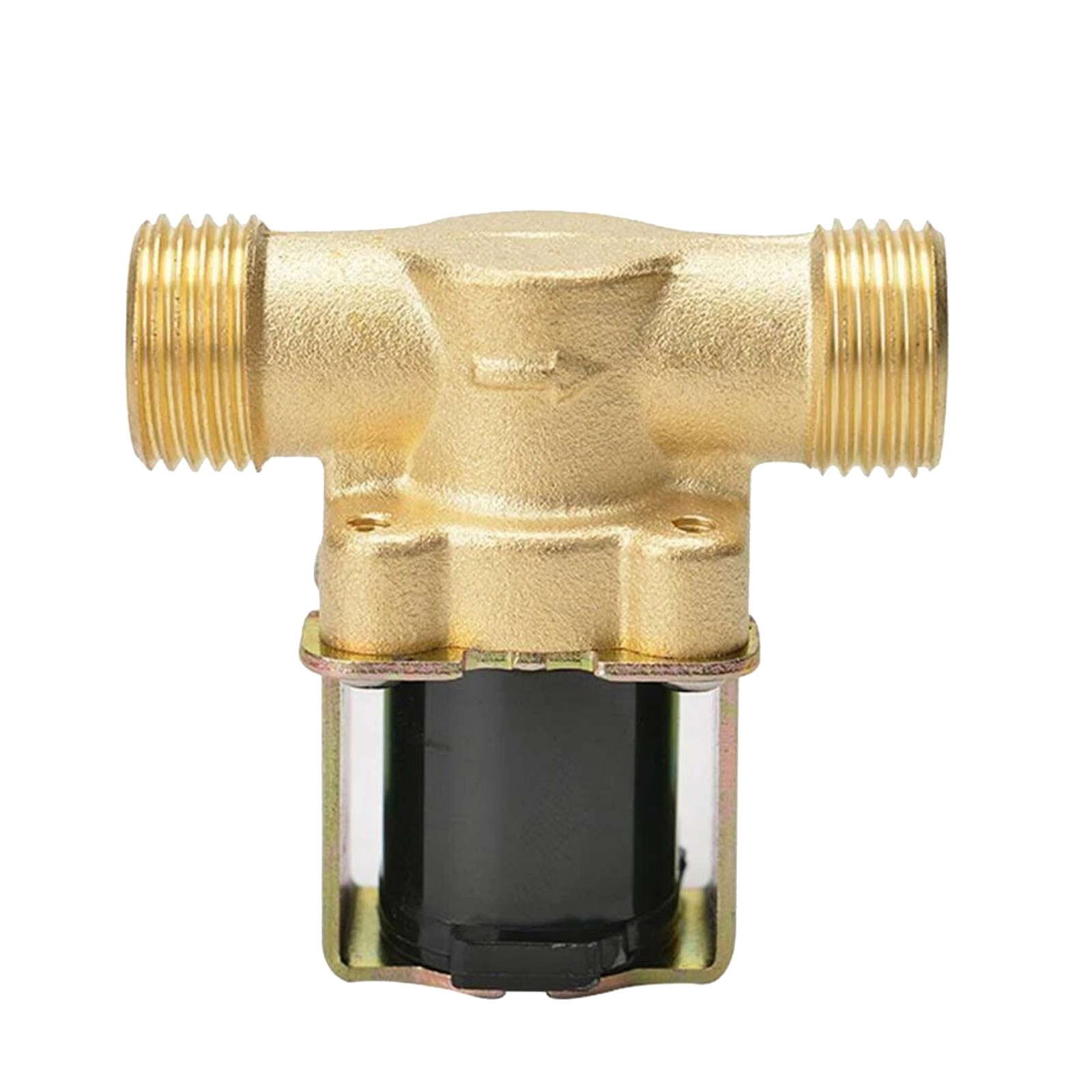 12V DC Electric Solenoid Valve 1/2 Inch Brass Normally Closed For Water 0.8Mpa