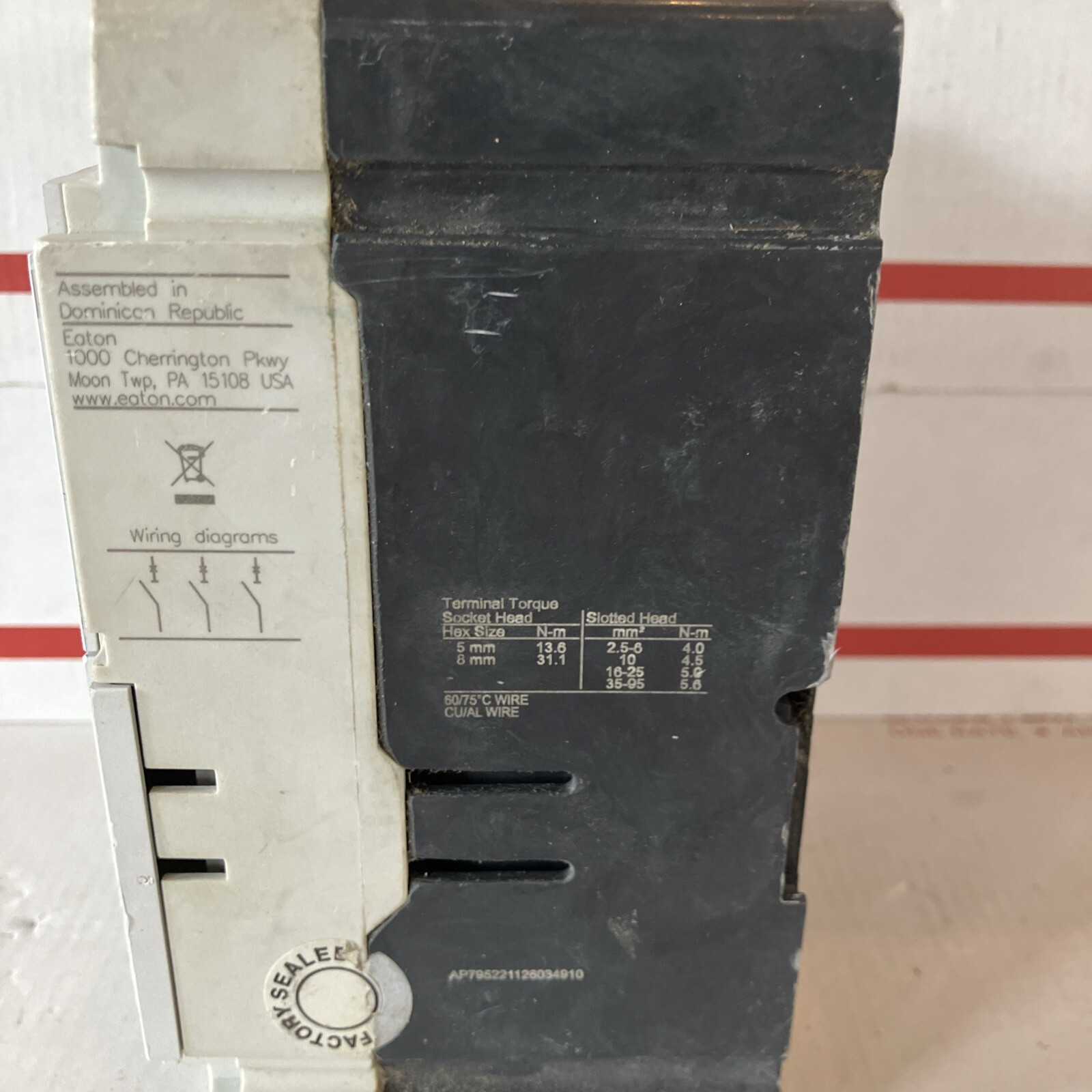 Breaker New Eaton PDG2 – PDG23F0020TFFL 20A 3 pole Bolt On No Box Shop Worn