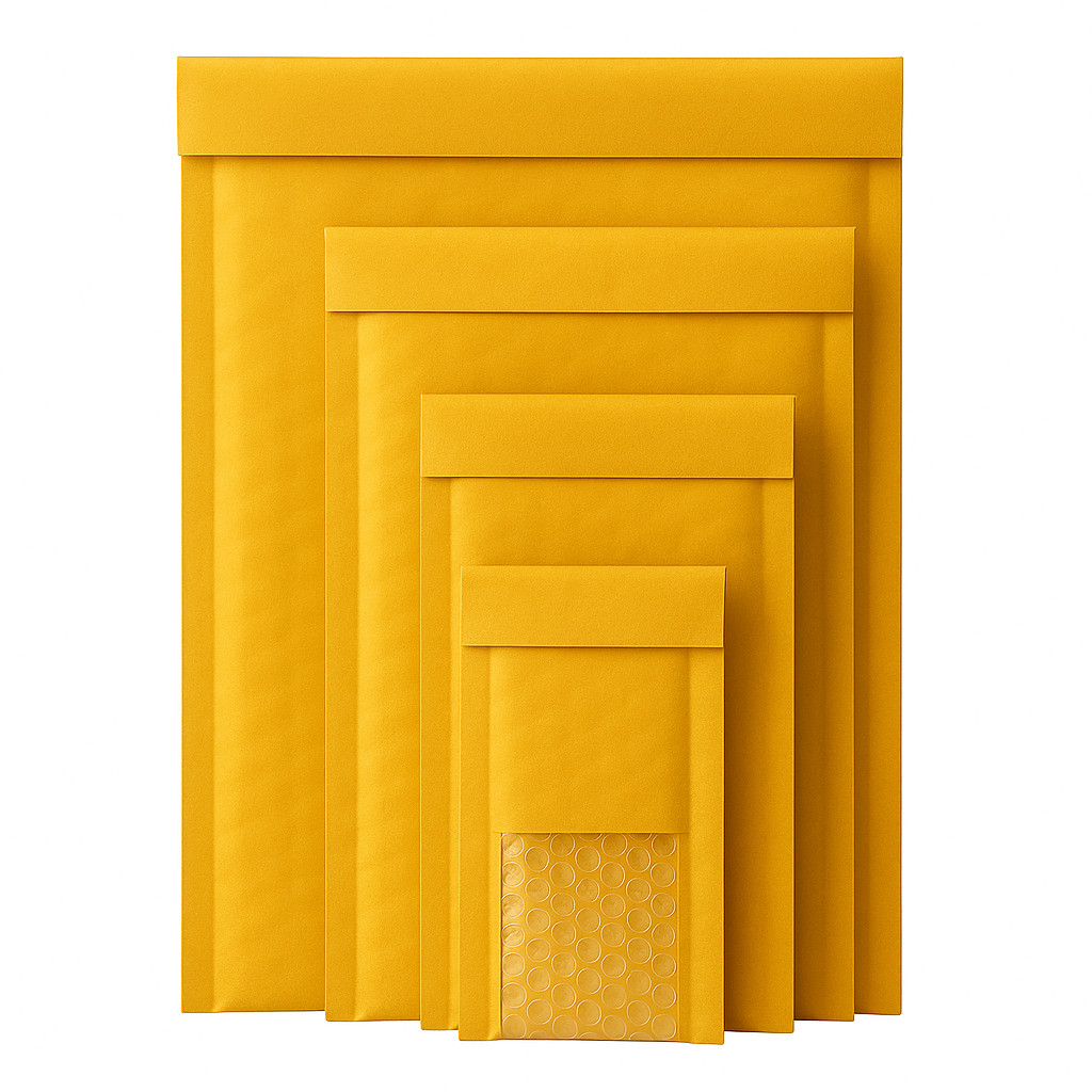 25-500Pc Kraft Bubble Mailer Padded Shipping Envelope Bags Self Sealing All Size