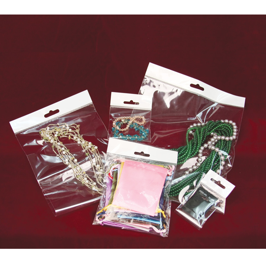 Clear Jewelry Bags Hanging Header Clear Cello Bags Poly Bag OPP Bag 100~500~1000