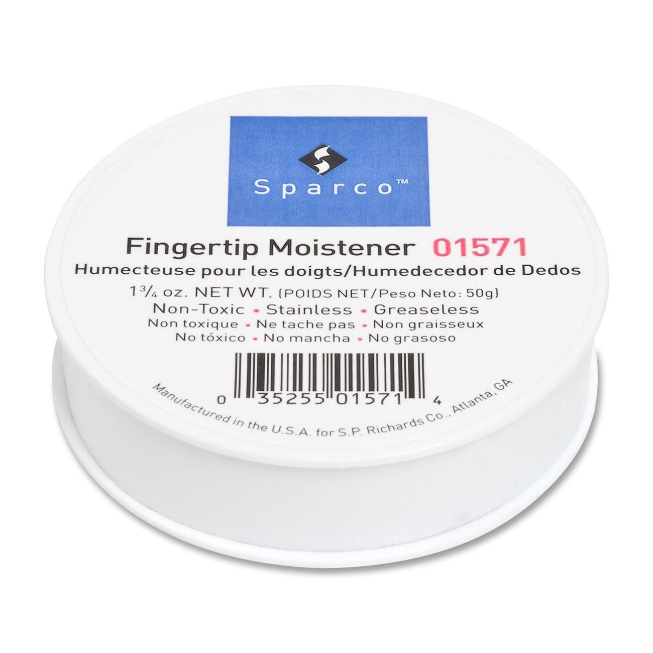 S.P. Richards Company Sortkwik Fingertip Moistener, Nonskid Back, 1-3/4 oz. (…