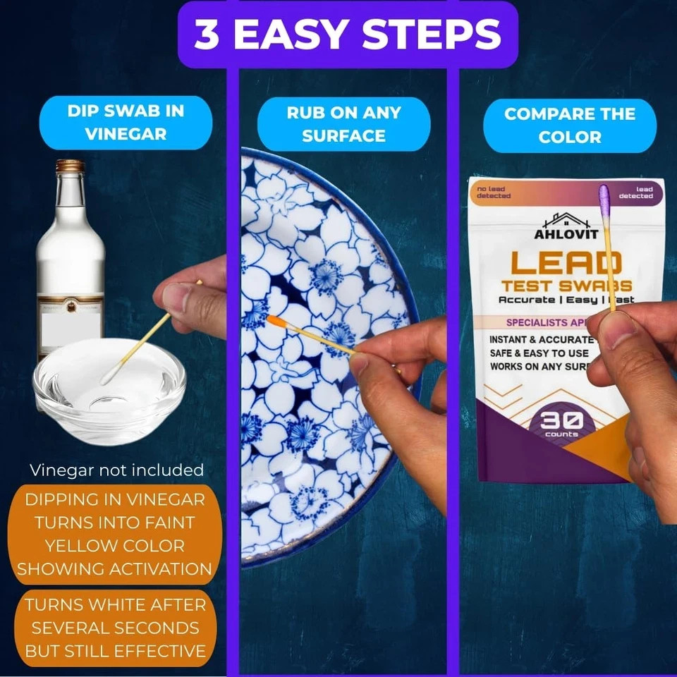 30 pcs Lead Test Kit – Fast & Accurate Lead Paint Test Kit for Home – Lead Tes