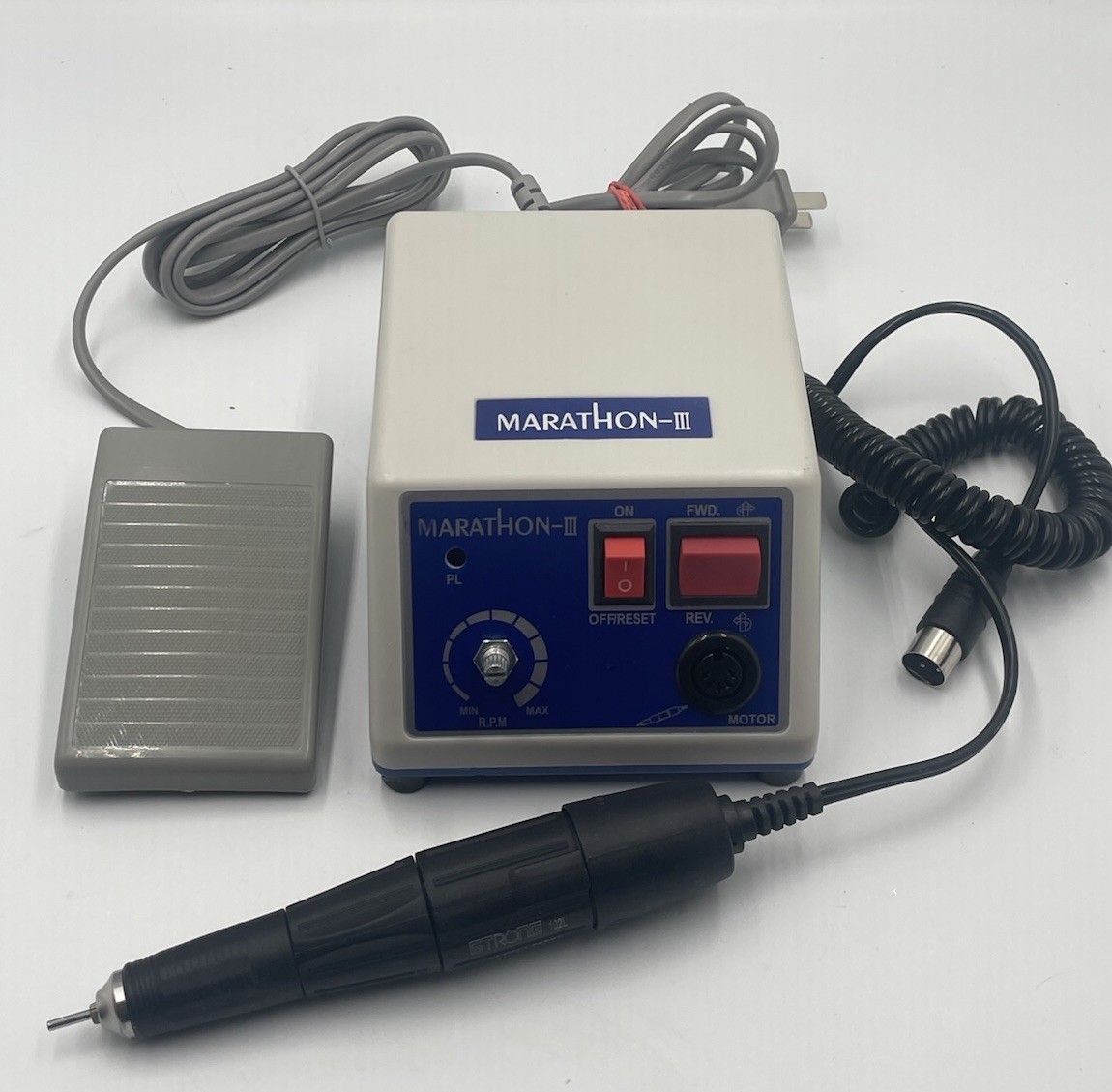 MARATHON III Escort Micromotor Electric w/ Pedal & Handpiece *USED* MISSING KNOB