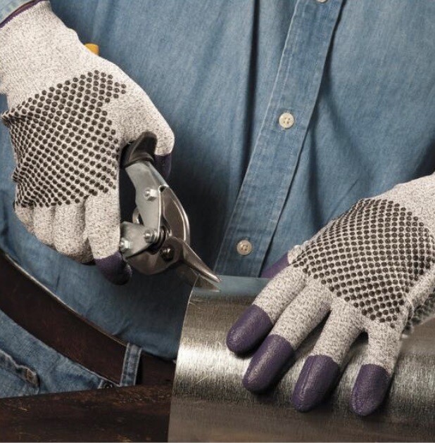 2 Pair: KLEENGUARD Jackson G60 Purple Nitrile Cut Resistant Gloves 8/M 97431