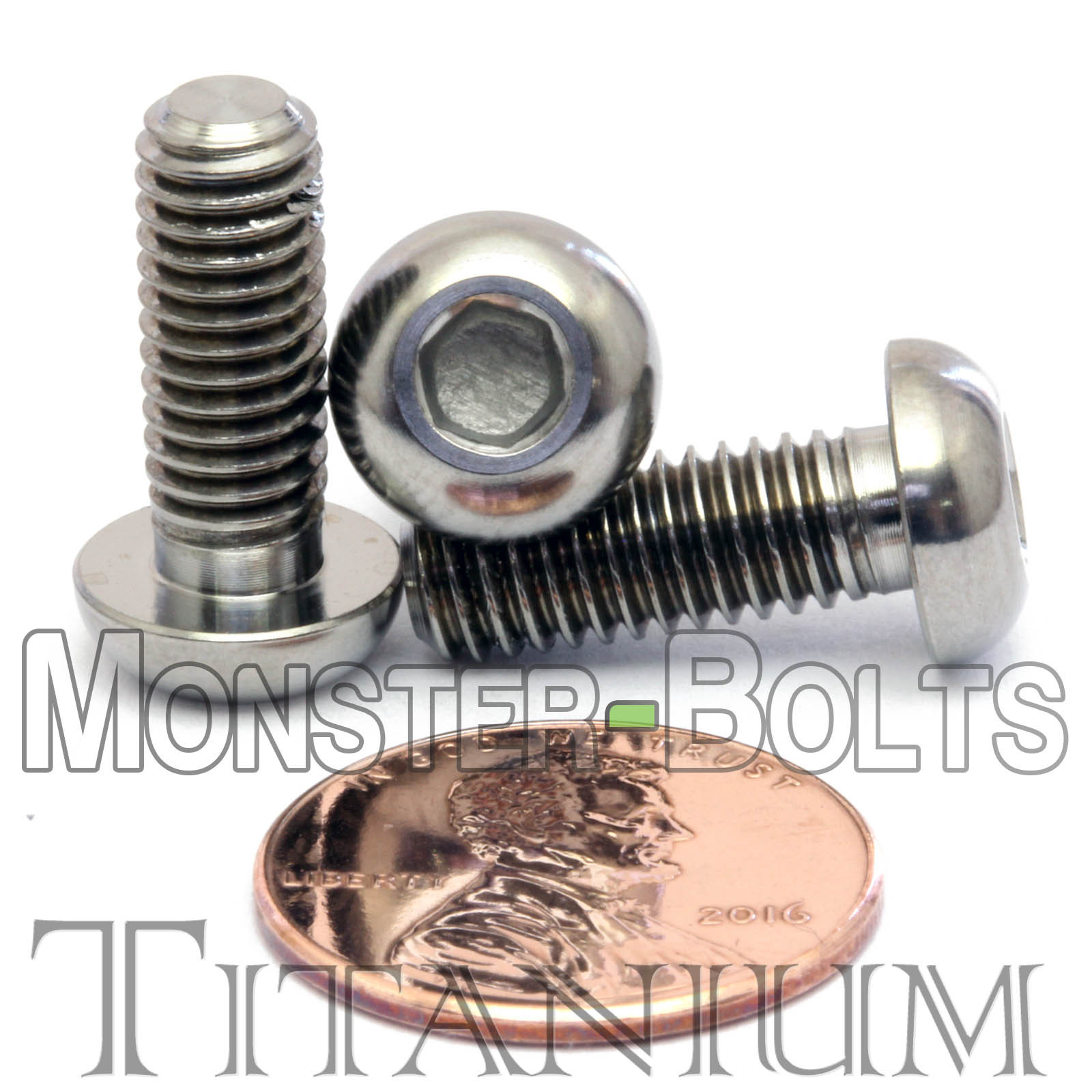 M6 x 1.00 Titanium Button Head Socket Cap Screws – Grade 5 Ti6Al4V, Metric, ISO