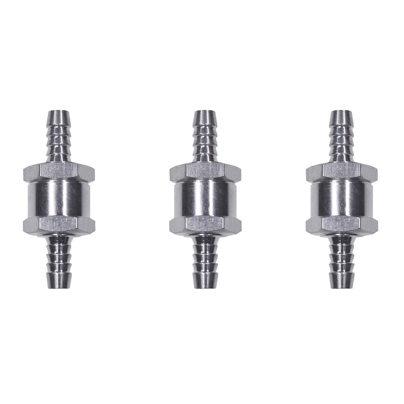 3pcs 8mm 5/16″ Fuel Line One Way Non Return Check Valve Petrol Diesel Oil Silver